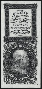 Sale 1040, Lot 1027, Essays and Proofs (Postmasters Provisionals thru 1869 Pictorial Issue)