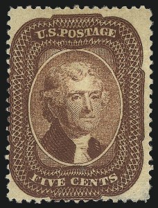 Sale 1040, Lot 1239, 5c-10c 1857-60 Issue (Scott 27-35)