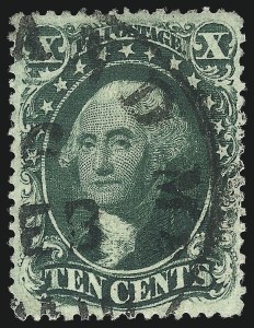 Sale 1040, Lot 1255, 5c-10c 1857-60 Issue (Scott 27-35)