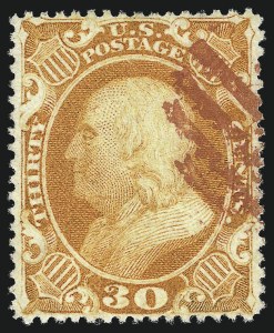 Sale 1040, Lot 1265, 12c-90c 1857-60 Issue (Scott 36B-39)