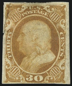 Sale 1040, Lot 1268, 12c-90c 1857-60 Issue (Scott 36B-39)