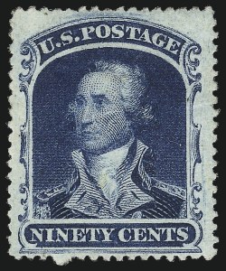 Sale 1040, Lot 1270, 12c-90c 1857-60 Issue (Scott 36B-39)
