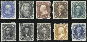 Sale 1040, Lot 1347, 1875 Re-Issue of 1861-66 Issue (Scott 102-111)