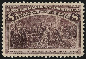 Sale Number 1040, Lot Number 1484, 1893 Columbian Issue, 1c thru 50c, Singles (Scott 230-240)
