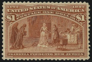 Sale Number 1040, Lot Number 1495, 1893 Columbian Issue, $1.00-$5.00, Singles (Scott 241-245)