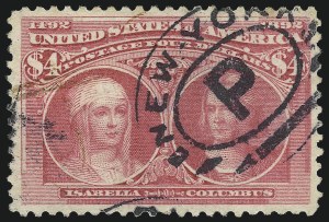 Sale 1040, Lot 1509, 1893 Columbian Issue, $1.00-$5.00, Singles (Scott 241-245)