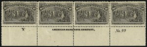Sale 1040, Lot 1516, 1893 Columbian Issue, Multiples (Scott 230-240)
