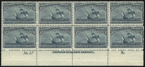 Sale 1040, Lot 1524, 1893 Columbian Issue, Multiples (Scott 230-240)