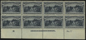 Sale 1040, Lot 1548, 1893 Columbian Issue, Multiples, cont. incl. Panes & Sheets (Scott 230-245)