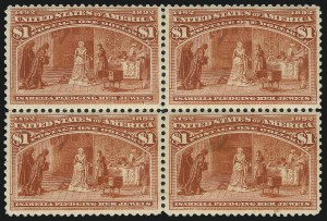 Sale 1040, Lot 1549, 1893 Columbian Issue, Multiples, cont. incl. Panes & Sheets (Scott 230-245)
