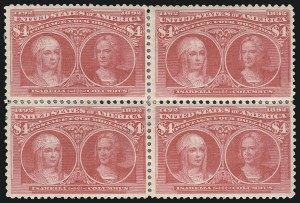 Sale 1040, Lot 1553, 1893 Columbian Issue, Multiples, cont. incl. Panes & Sheets (Scott 230-245)