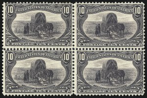 Sale 1040, Lot 1606, 1898 Trans-Mississippi Issue, Multiples (Scott 285-293)