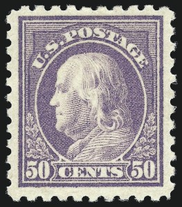 Sale 1040, Lot 1861, 1916-17 Issues (Scott 462-491), 50c Light Violet (477) Sale 1040, Lot 1861, 1916-17 Issues (Scott 462-491)
