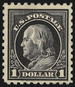 Sale 1040, Lot 1864, 1916-17 Issues (Scott 462-491), $1.00 Violet Black (478) Sale 1040, Lot 1864, 1916-17 Issues (Scott 462-491)