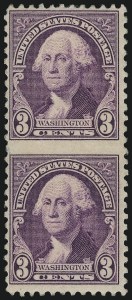 Sale 1040, Lot 2034, 1923-33 Issues (Scott 577-734a), 3c Washington, Vertical Pair, Imperforate Between (720c) Sale 1040, Lot 2034, 1923-33 Issues (Scott 577-734a)