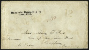 Sale 1045, Lot 10, First and Second Treaty Period: Honolulu Straightline Markings