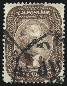 Sale 1050, Lot 157, 5c-90c 1857-60 Issue and 1875 Reprint (Scott 27-46)