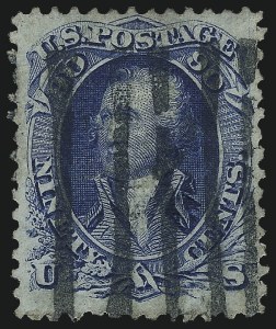 Sale 1050, Lot 225, 1867-68 Grilled Issue and 1875 Re-Issue (Scott 83-105)