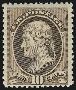 Sale 1050, Lot 317, 1875-88 Bank Note Issues, 1890-93 Issue (Scott 178-229), 10c Brown (209) Sale 1050, Lot 317, 1875-88 Bank Note Issues, 1890-93 Issue (Scott 178-229)