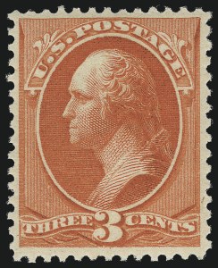 Sale 1050, Lot 321, 1875-88 Bank Note Issues, 1890-93 Issue (Scott 178-229), 3c Vermilion (214) Sale 1050, Lot 321, 1875-88 Bank Note Issues, 1890-93 Issue (Scott 178-229)