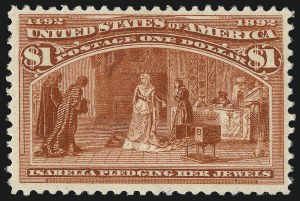Sale 1050, Lot 367, $1.00-$5.00 1893 Columbian Issue (Scott 241-245)