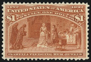Sale 1050, Lot 372, $1.00-$5.00 1893 Columbian Issue (Scott 241-245), $1.00 Columbian (241) Sale 1050, Lot 372, $1.00-$5.00 1893 Columbian Issue (Scott 241-245)