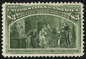 Sale 1050, Lot 380, $1.00-$5.00 1893 Columbian Issue (Scott 241-245)