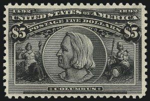 Sale 1050, Lot 390, $1.00-$5.00 1893 Columbian Issue (Scott 241-245)