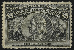 Sale 1050, Lot 391, $1.00-$5.00 1893 Columbian Issue (Scott 241-245), $5.00 Columbian (245) Sale 1050, Lot 391, $1.00-$5.00 1893 Columbian Issue (Scott 241-245)