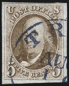 Sale 1050, Lot 49, 5c-10 1847 Issue and 1875 Reproduction of 1847 Issue (Scott 1-4)