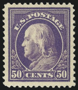 Sale 1050, Lot 542, Panama-Pacific thru 1914 Issue (Scott 396-447), 50c Violet (421) Sale 1050, Lot 542, Panama-Pacific thru 1914 Issue (Scott 396-447)