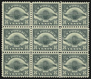 Sale 1050, Lot 694, Air Post (Scott C1-C10), 8c Dark Green, 1923 Air Post (C4) Sale 1050, Lot 694, Air Post (Scott C1-C10)