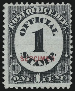 Sale 1050, Lot 768, Officials, Newspapers & Periodicals, Parcel Post (Scott O, PR, Q)