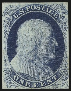 Sale 1050, Lot 83, 1c 1851-56 Issue (Scott 5A-9)