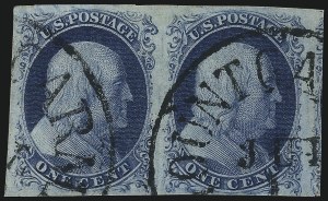 Sale 1050, Lot 86, 1c 1851-56 Issue (Scott 5A-9)