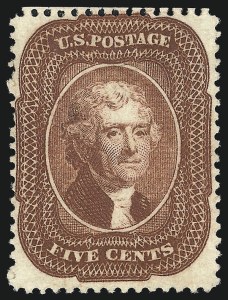 Sale 1057, Lot 580, 1857-60 Issue (Scott 18-39)