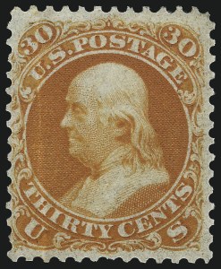 Sale 1057, Lot 614, 1861 Issue First Designs and Colors (Scott 55-62)