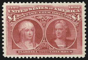 Sale Number 1057, Lot Number 831, 1893 Columbian Issue (Scott 230-245) Sale Number 1057, Lot Number 831, 1893 Columbian Issue (Scott 230-245)