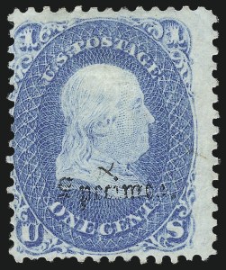 Sale 1061, Lot 3277, Specimen Overprints