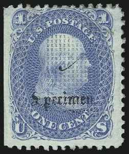 Sale 1061, Lot 3282, Specimen Overprints