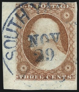Sale 1061, Lot 3370, 1c-3c 1851-56 Issue (Scott 5A-11A)