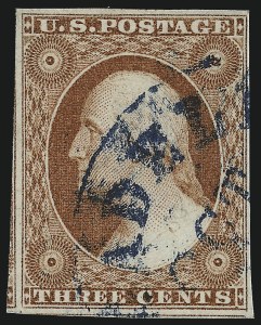 Sale 1061, Lot 3381, 1c-3c 1851-56 Issue (Scott 5A-11A)