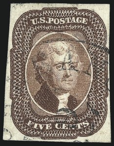 Sale 1061, Lot 3386, 5c-12c 1851-56 Issue (Scott 12-17), 5c Red Brown (12) Sale 1061, Lot 3386, 5c-12c 1851-56 Issue (Scott 12-17)