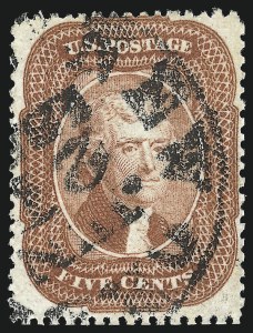 Sale 1061, Lot 3428, 3c-90c 1857-60 Issue and 1875 Reprint (Scott 25-40)