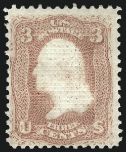 Sale 1061, Lot 3489, 1867-68 Grilled Issue (Scott 83-100), 3c Rose, C. Grill (83) Sale 1061, Lot 3489, 1867-68 Grilled Issue (Scott 83-100)