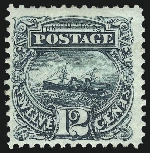 Sale 1061, Lot 3562, 1875 Re-Issue of 1869 Pictorial Issue (Scott 123-132), 12c Green, Re-Issue (128) Sale 1061, Lot 3562, 1875 Re-Issue of 1869 Pictorial Issue (Scott 123-132)