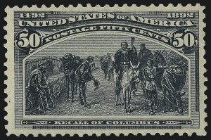 Sale 1061, Lot 3708, 50c-$5.00 1893 Columbian Issue (Scott 240-245)