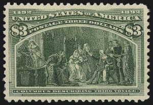 Sale Number 1061, Lot Number 3719, 50c-$5.00 1893 Columbian Issue (Scott 240-245) Sale Number 1061, Lot Number 3719, 50c-$5.00 1893 Columbian Issue (Scott 240-245)