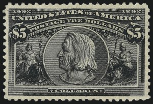 Sale Number 1061, Lot Number 3733, 50c-$5.00 1893 Columbian Issue (Scott 240-245) Sale Number 1061, Lot Number 3733, 50c-$5.00 1893 Columbian Issue (Scott 240-245)