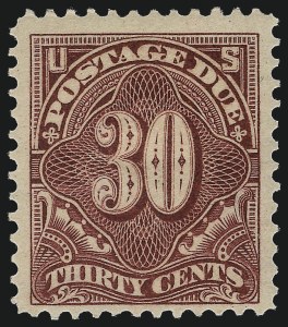 Sale 1061, Lot 4125, Postage Due, 30c Deep Claret (J43) Sale 1061, Lot 4125, Postage Due